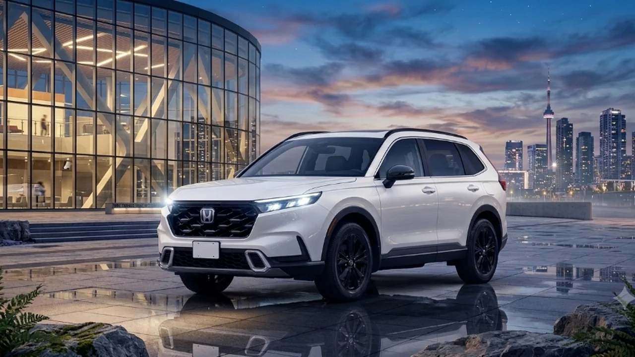 2026 Honda CR-V in modern urban setting at dusk — Richmond Hill buyer guide