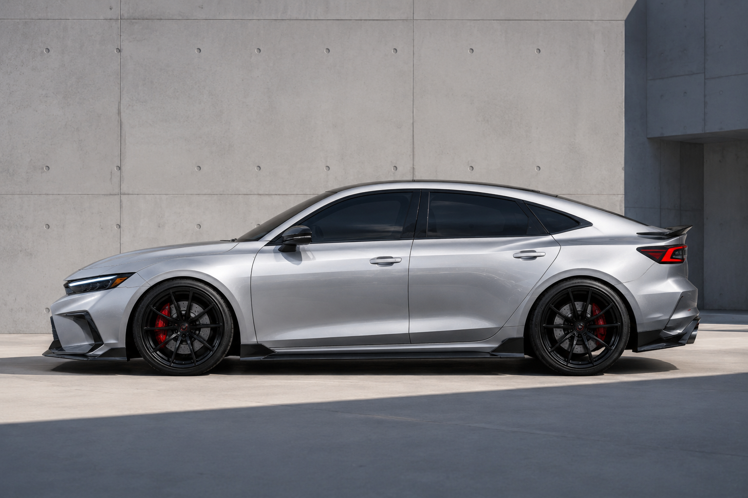 AI-generated 2028 Honda Civic concept shown in side profile