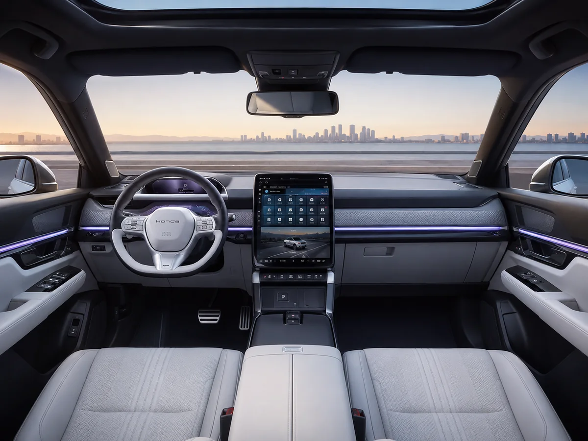AI-generated concept illustration imagining a future Honda CR-V cabin