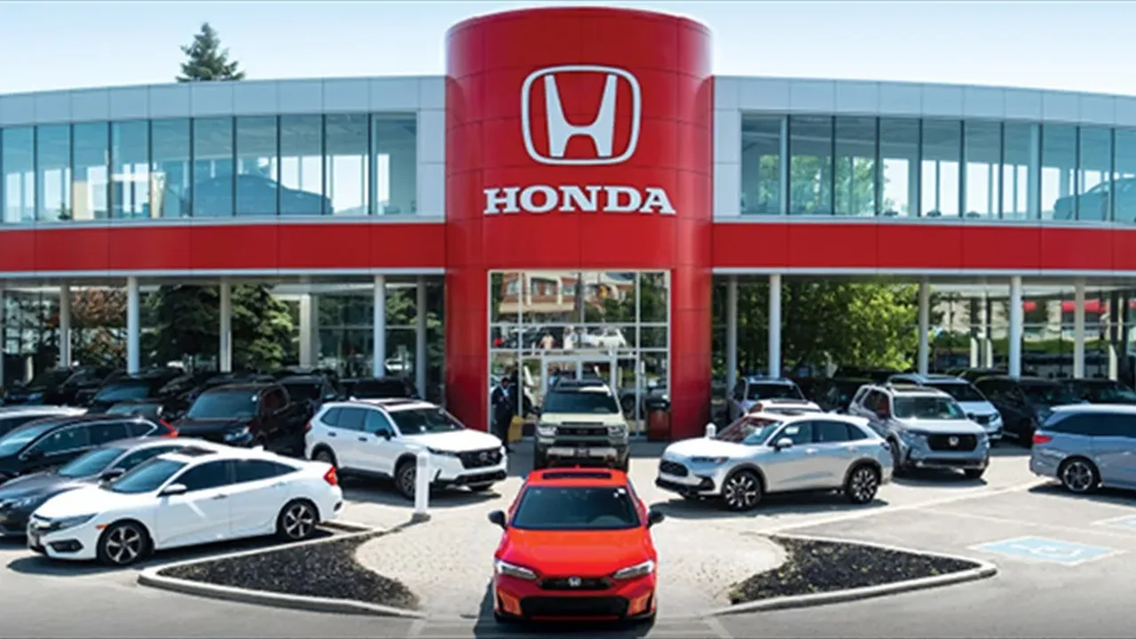 Maple Honda showroom and Honda vehicles during a stable market period