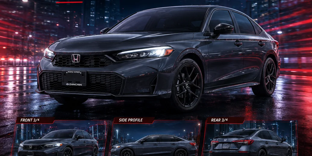 2026 Honda Civic Sport Hybrid Sedan in black, Hybrid Pulse edition