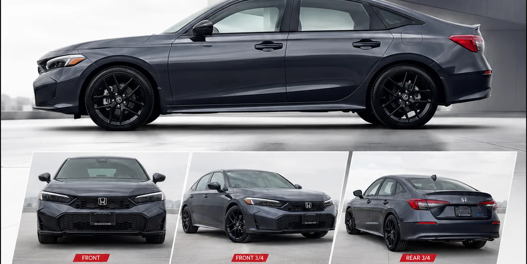 2026 Honda Civic Redefined Sport Hybrid Sedan in gray
