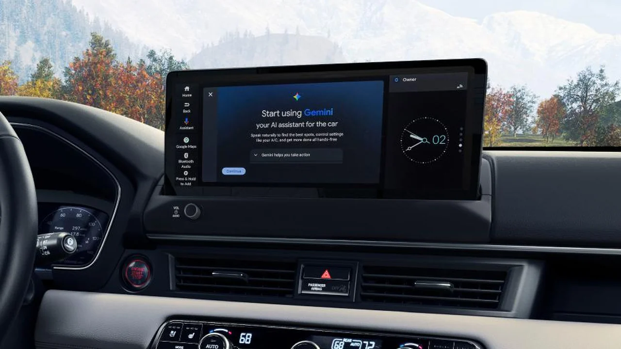 Honda Pilot display showing Google Gemini assistant in a Honda vehicle