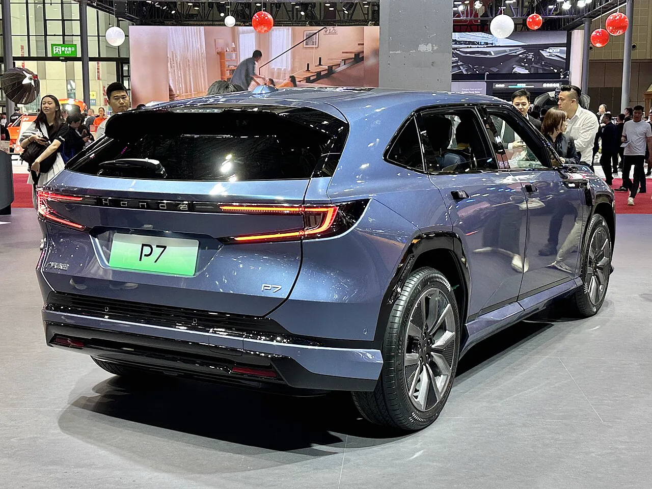 Rear three-quarter view of the Honda Ye P7 electric crossover