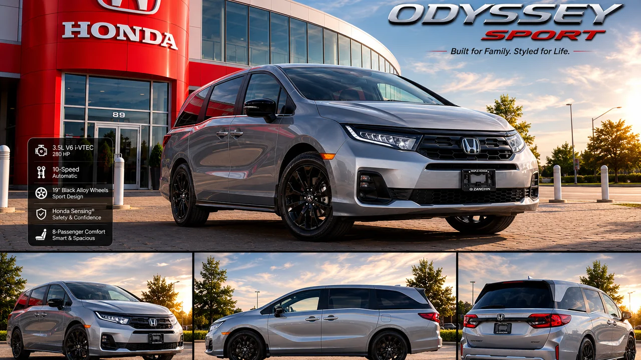 2026 Honda Odyssey Sport in silver on the Maple Honda lot