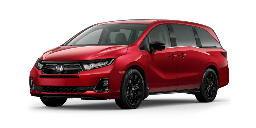 2026 Honda Odyssey Black Edition in Radiant Red Metallic