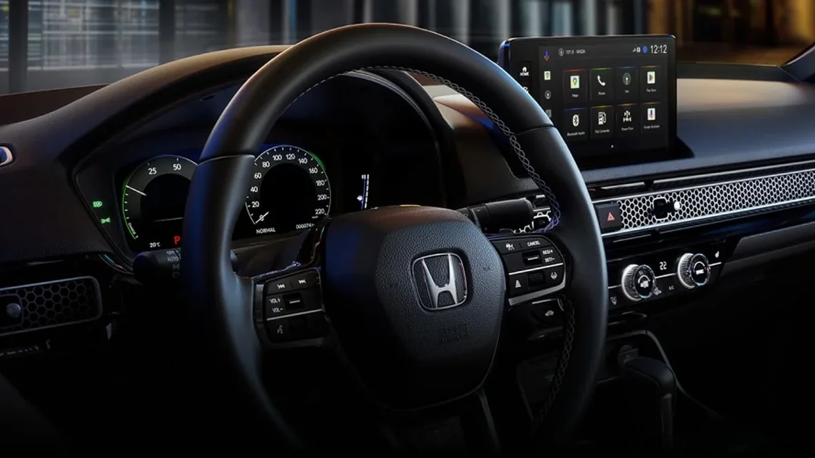 2026 Honda Civic Sedan cockpit with digital gauge cluster and touchscreen