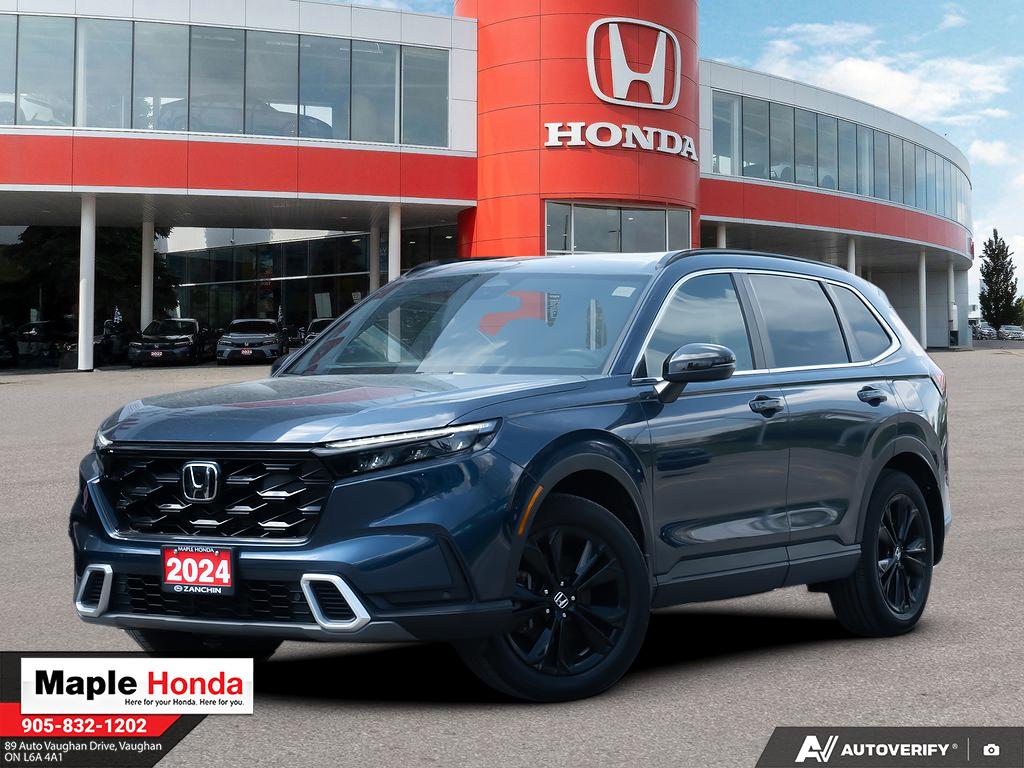 PENDING SALE — 2024 Honda CR-V Hybrid Touring AWD in Canyon River Blue — at Maple Honda Vaughan