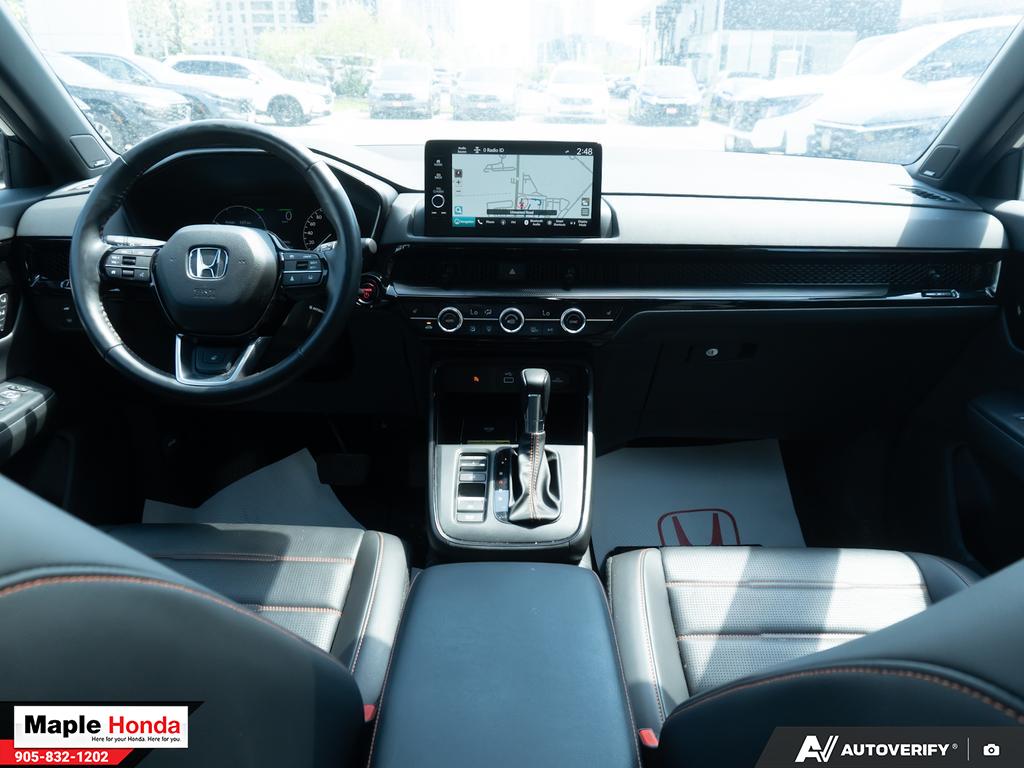 Interior dashboard wide view from driver seat
