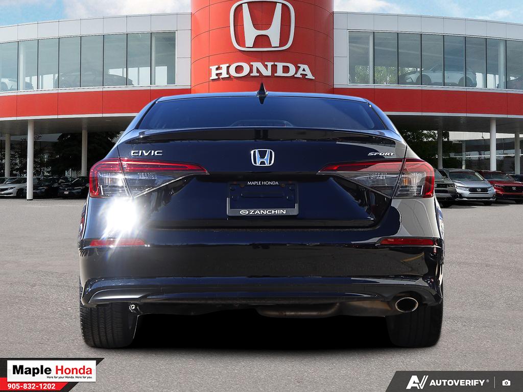 2023 Honda Civic Sport — rear straight-on view