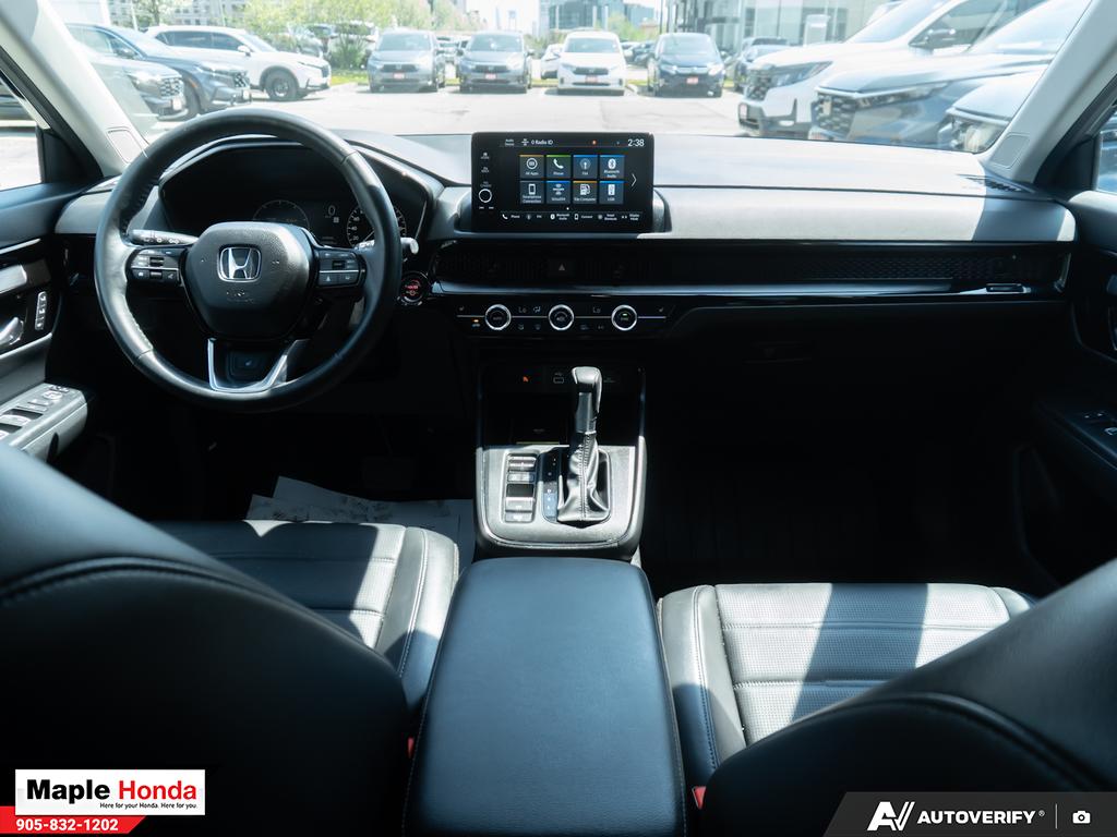 Interior dashboard wide view from driver seat