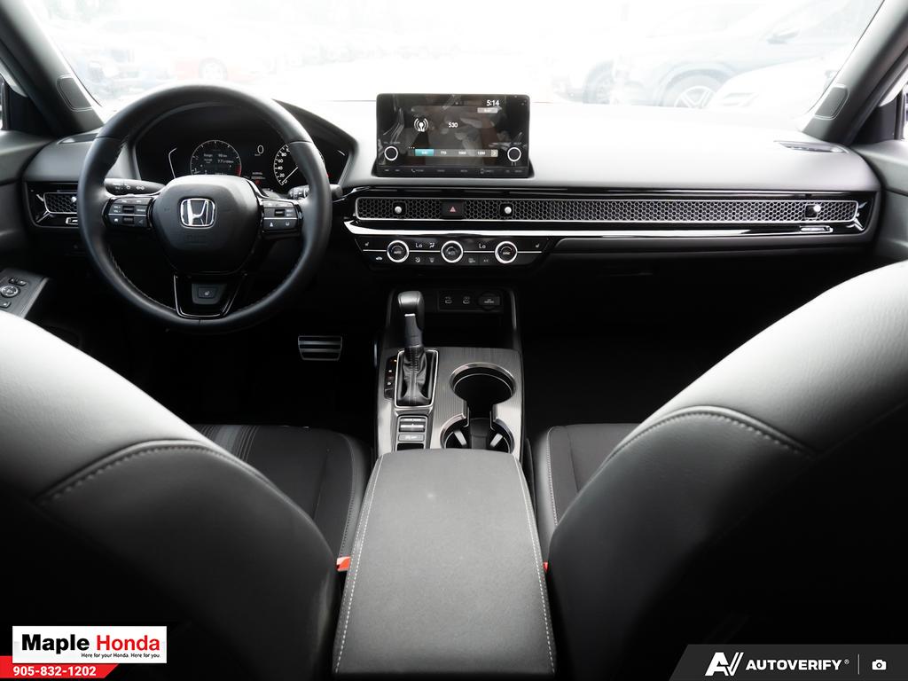 Interior dashboard wide view from driver seat