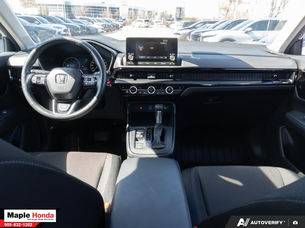 Interior dashboard wide view from driver seat