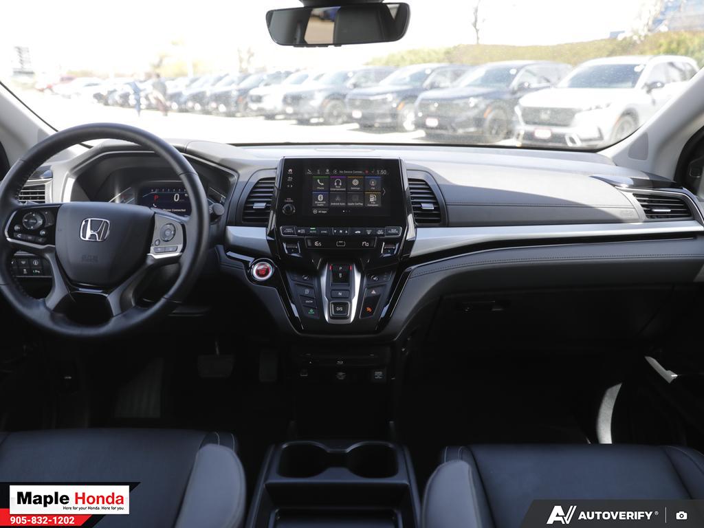 Dashboard and interior wide view from passenger seat