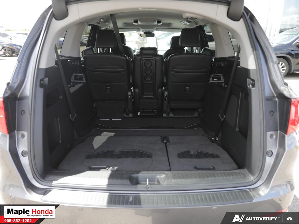 Cargo area with power tailgate open