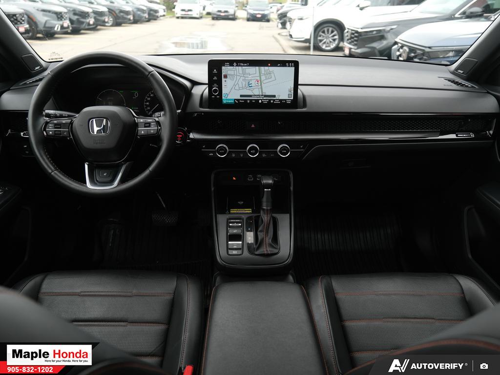 Interior dashboard wide view from driver seat