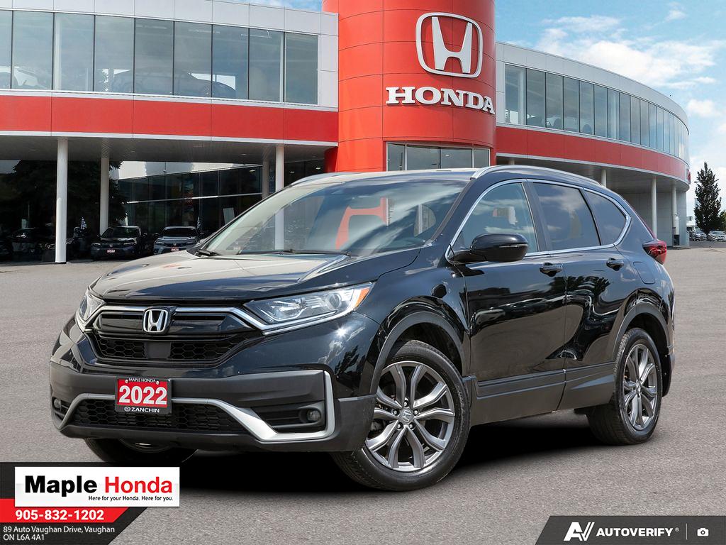 2022 Honda CR-V Sport 黑色 车头四分之三视角，旺市 Maple Honda 实拍