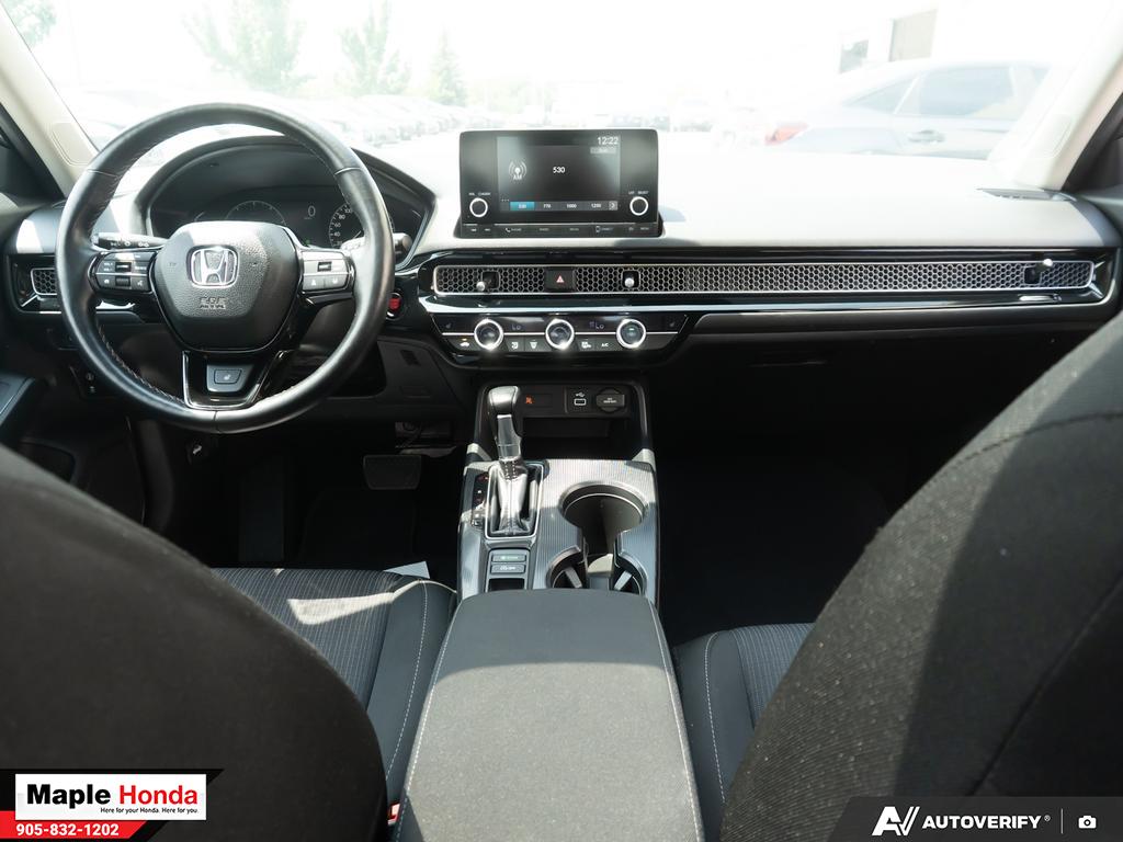 Interior dashboard wide view from driver seat