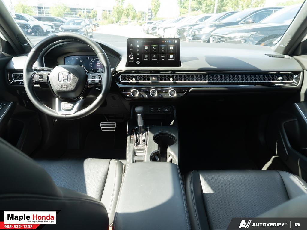 Interior dashboard wide view from driver seat
