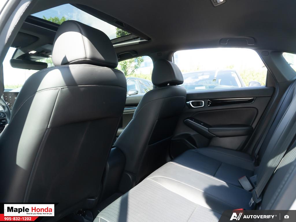 Rear seat cabin wide view with moonroof