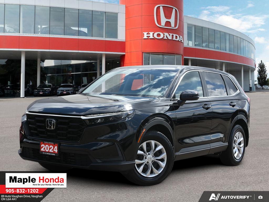 2024 Honda CR-V LX-B in Black — front three-quarter view on the lot at Maple Honda