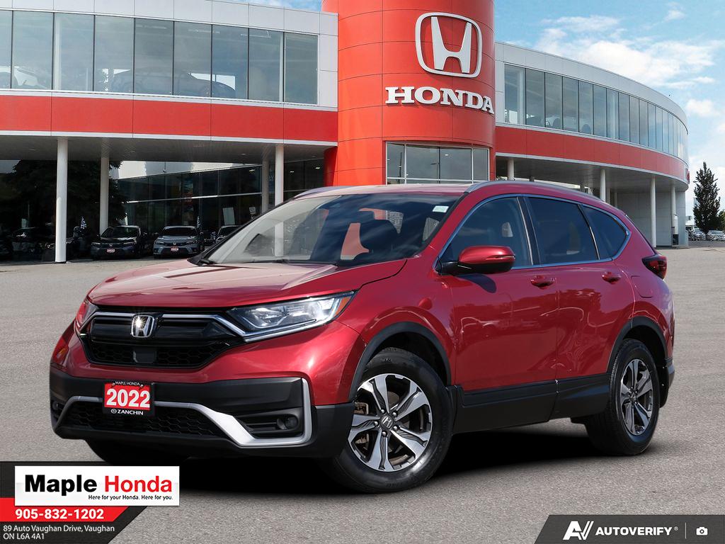 2022 Honda CR-V Sport AWD in Red — front three-quarter view on the lot at Maple Honda in Vaughan