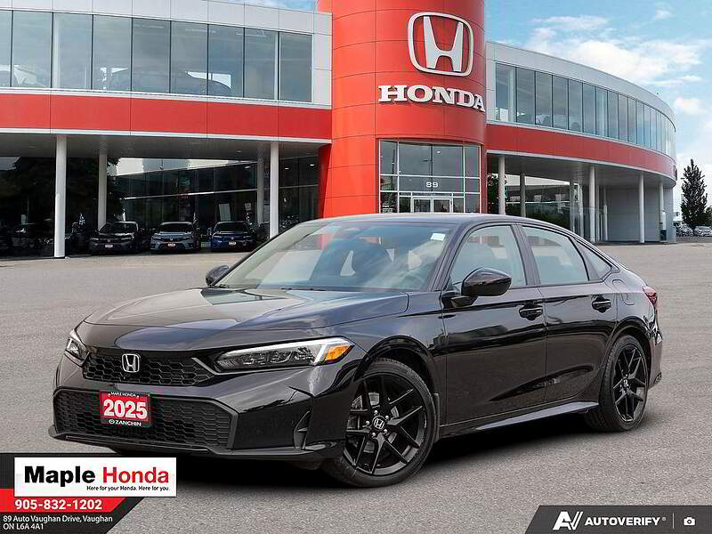 2025 Honda Civic Sport Hybrid in Black at Maple Honda Vaughan