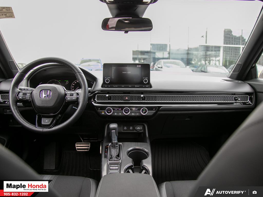 Interior dashboard wide view from driver seat