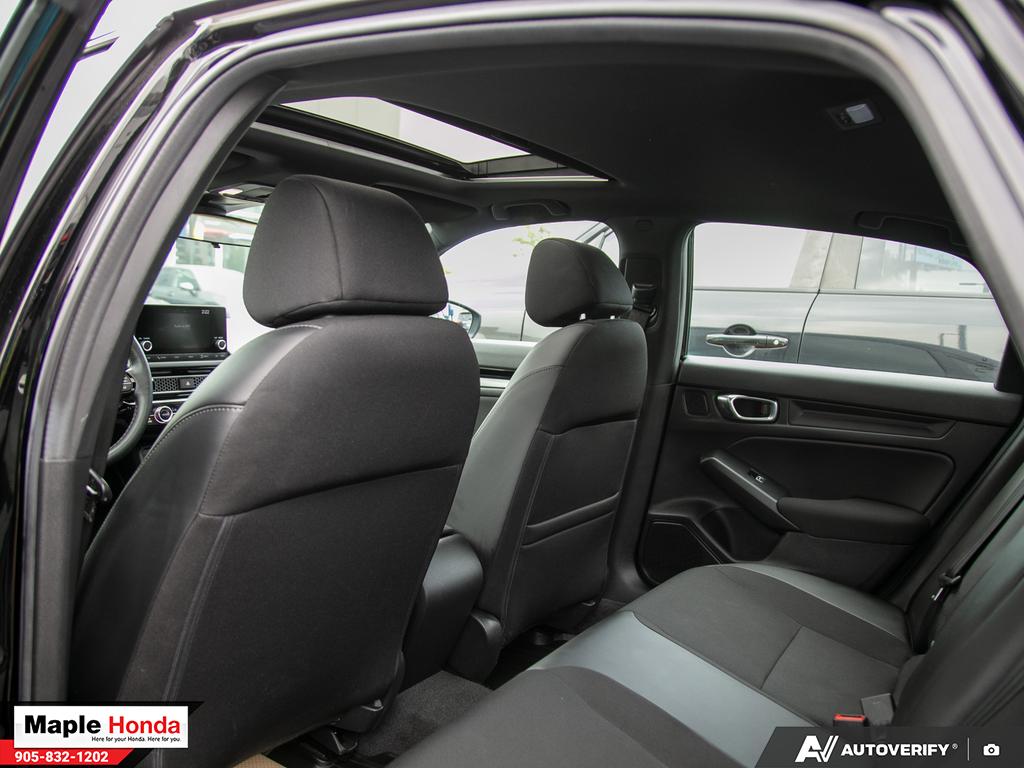 Rear seat cabin wide view with moonroof