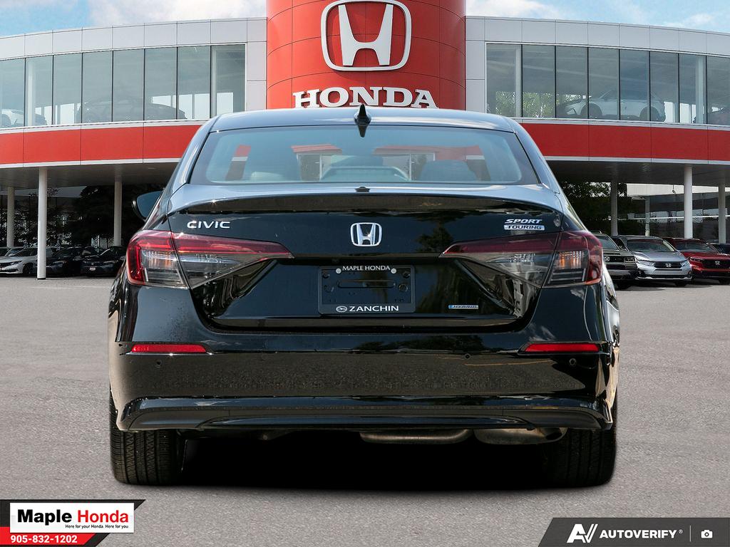 2025 Honda Civic Sport Touring Hybrid — rear straight-on view