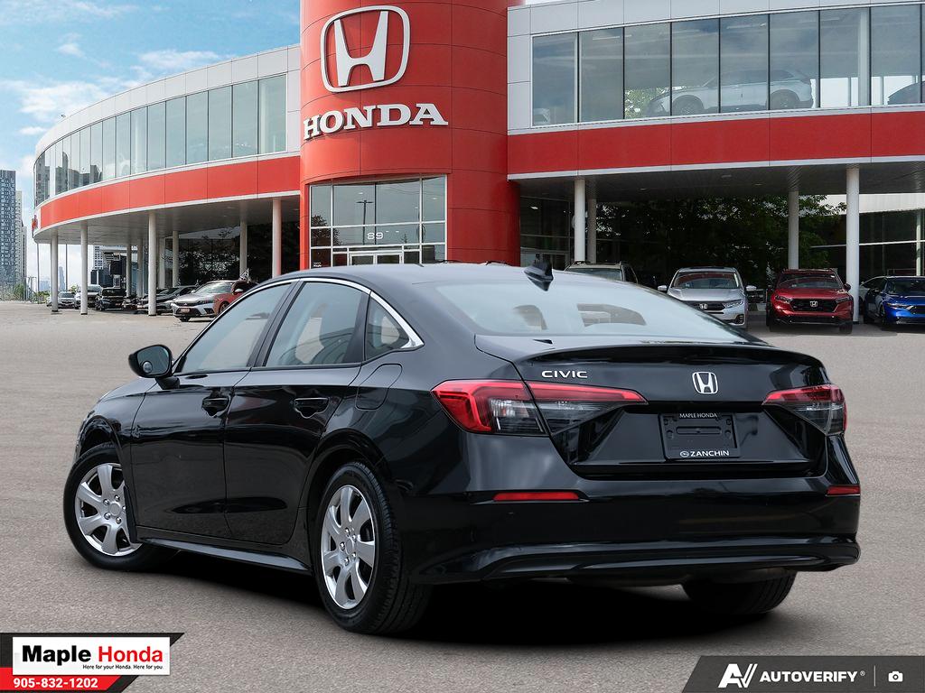 2022 Honda Civic LX — rear three-quarter view