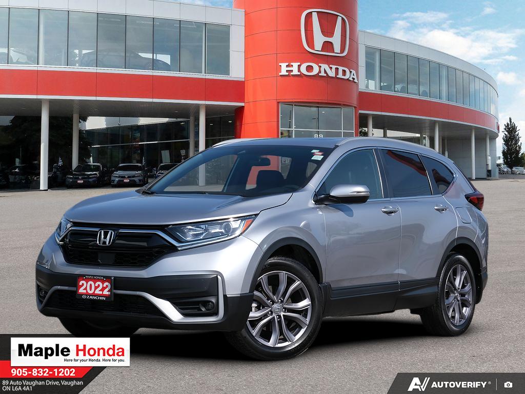 2022 Honda CR-V Sport AWD in Silver — front three-quarter view on the lot at Maple Honda in Vaughan