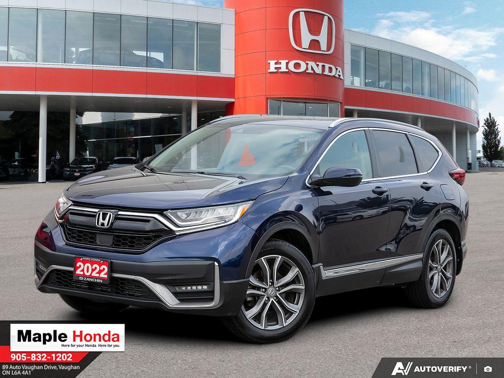 2022 Honda CR-V Touring 蓝色 车头四分之三视角，旺市 Maple Honda 实拍
