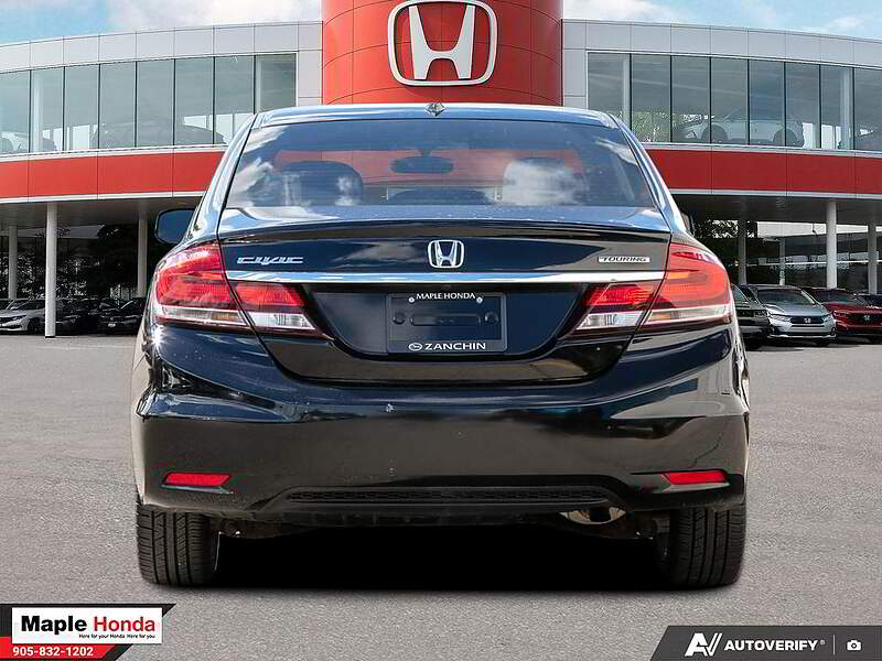 2013 Honda Civic Touring — rear straight-on view