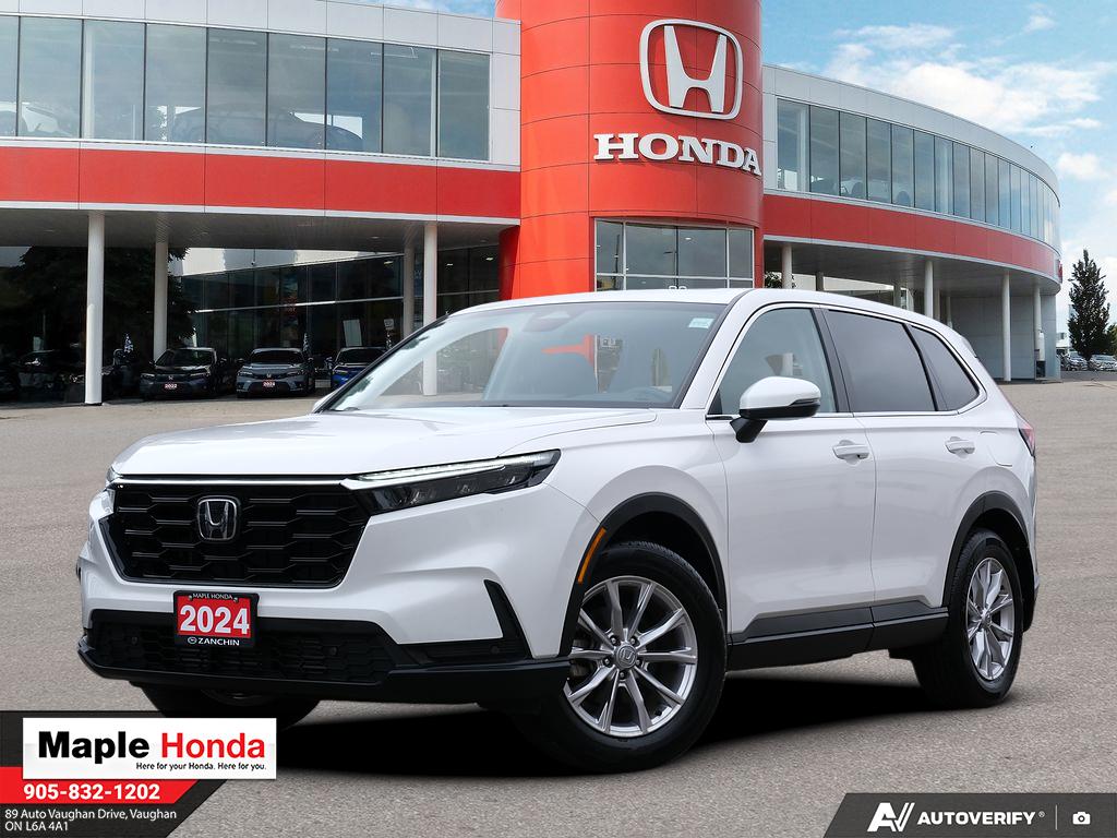 2024 Honda CR-V EX-L AWD in White — front three-quarter view on the lot at Maple Honda in Vaughan