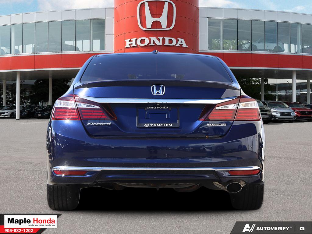 2017 Honda Accord Touring — rear straight-on view