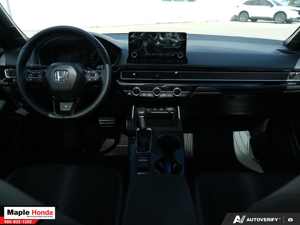 Interior dashboard wide view from driver seat