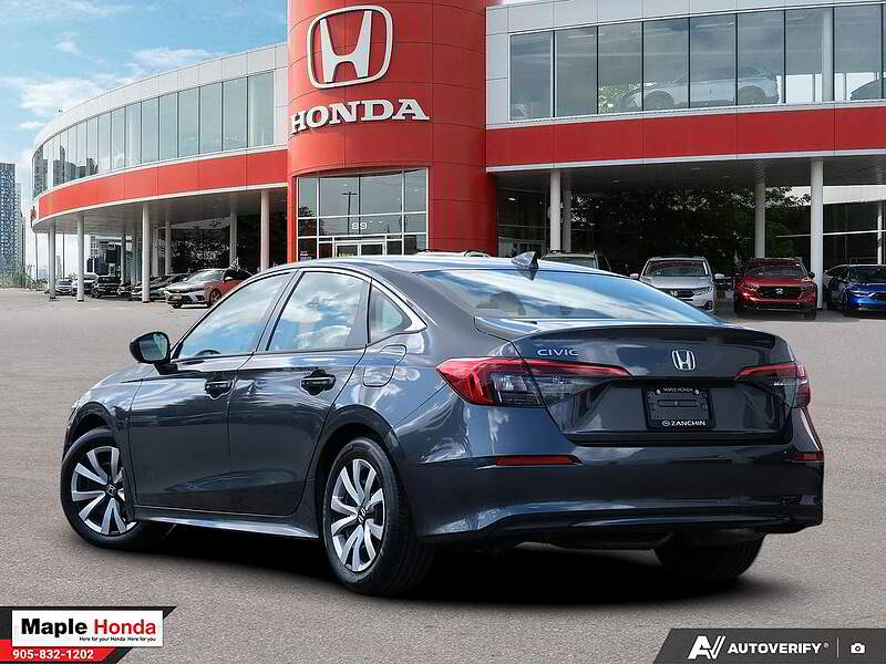 2024 Honda Civic LX-B — rear three-quarter view