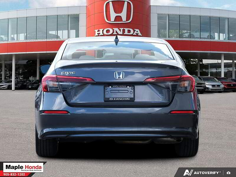 2024 Honda Civic LX-B — rear straight-on view
