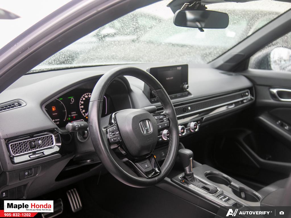 Interior dashboard wide view from driver seat