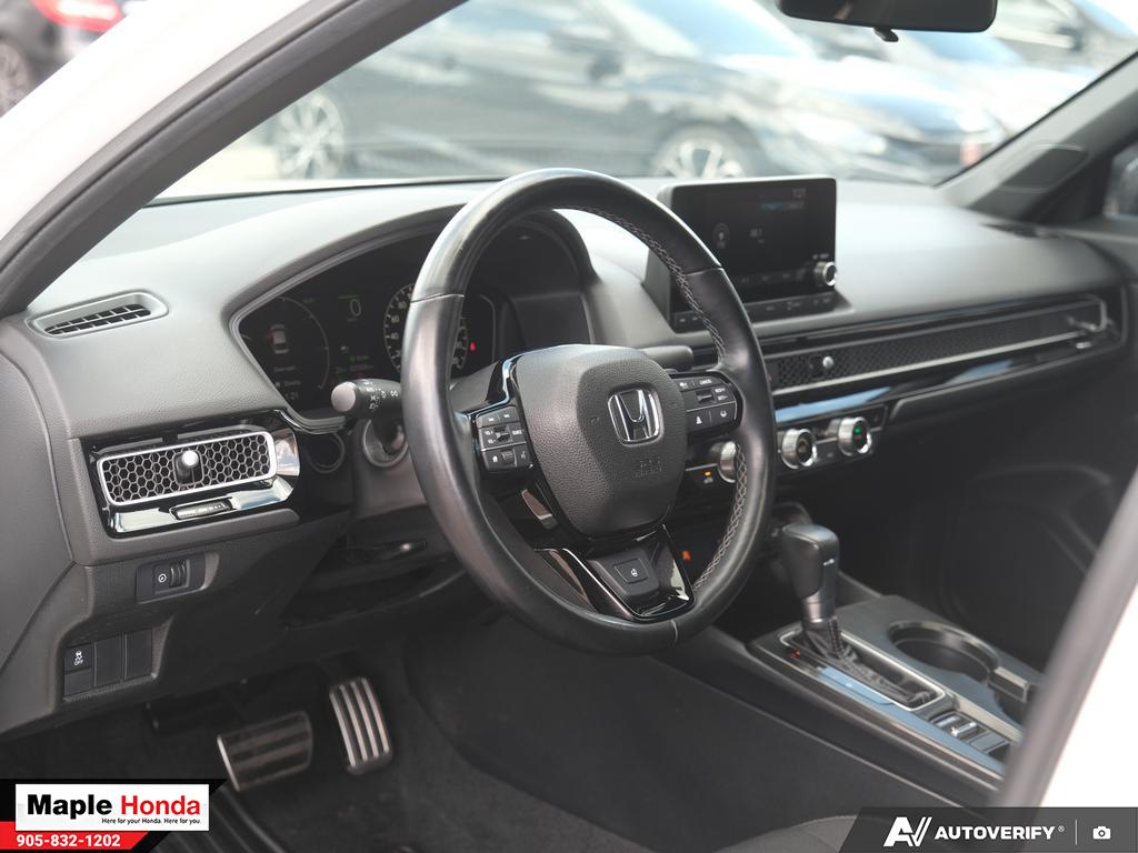 Interior dashboard wide view from driver seat