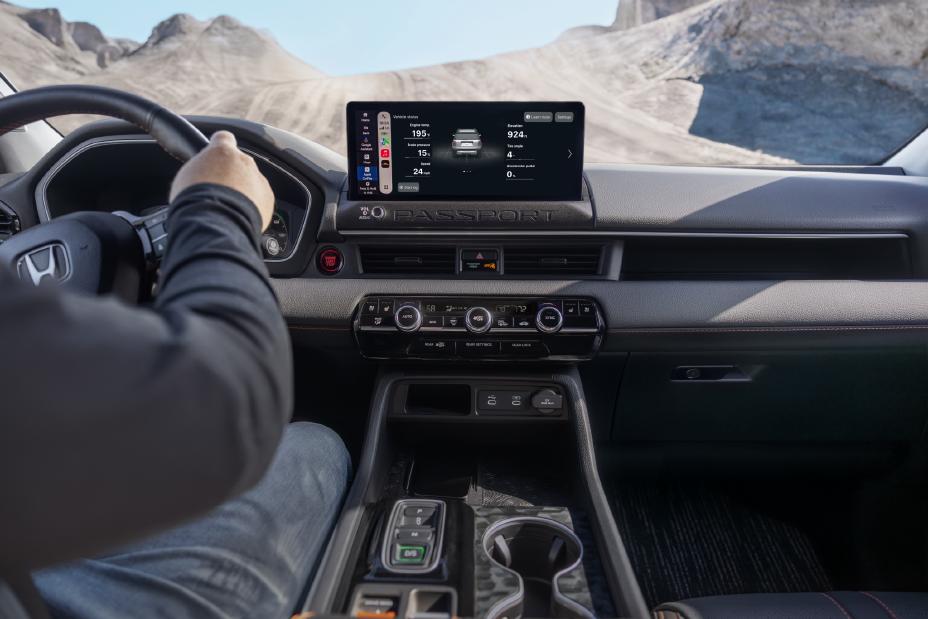 Honda Passport dashboard showing a digital vehicle status display